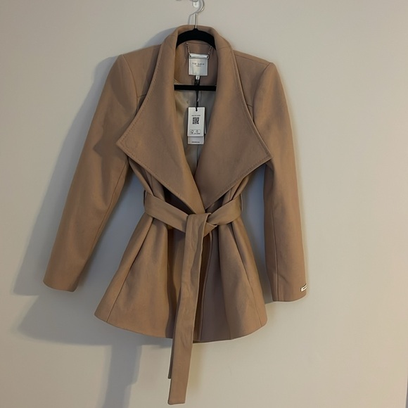 TED BAKER
Camel Rytaa Short Wool Wrap Coat - Picture 4 of 14